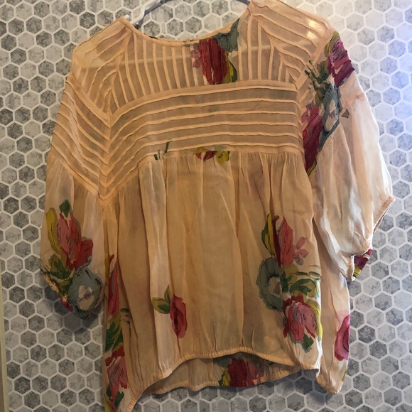 Anthropologie/One Fine Day Tea Rose Blouse - Picture 2 of 8